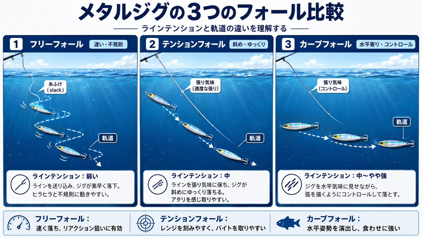 3種類のフォールの使い分け