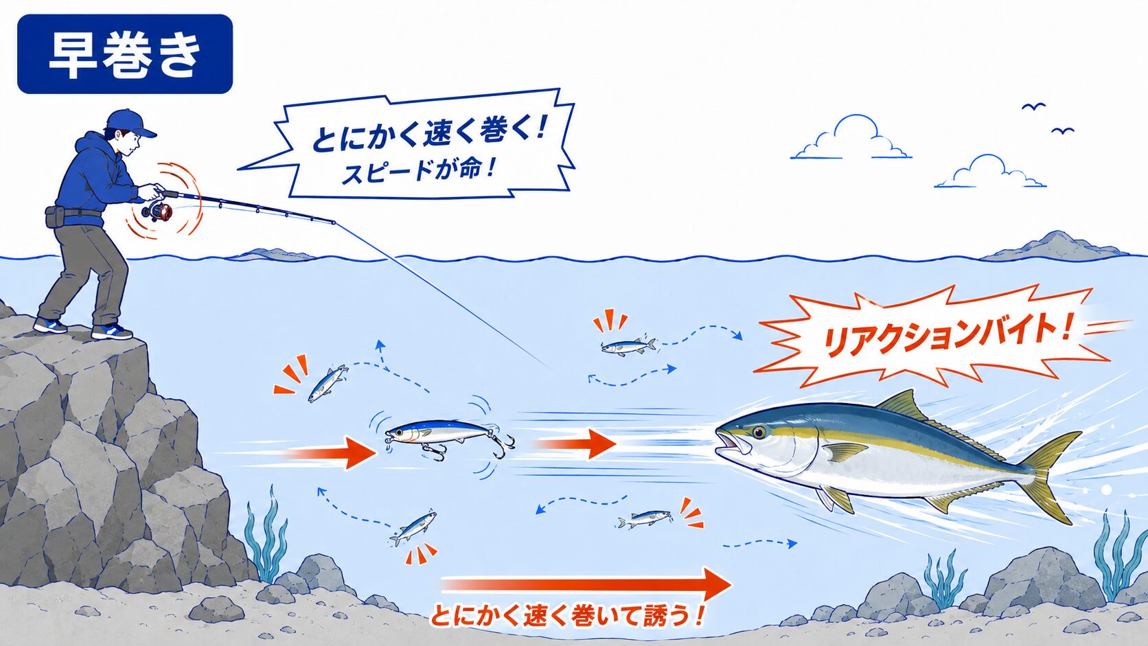 ③ ストップ＆ゴー｜止めた瞬間にバイト！
