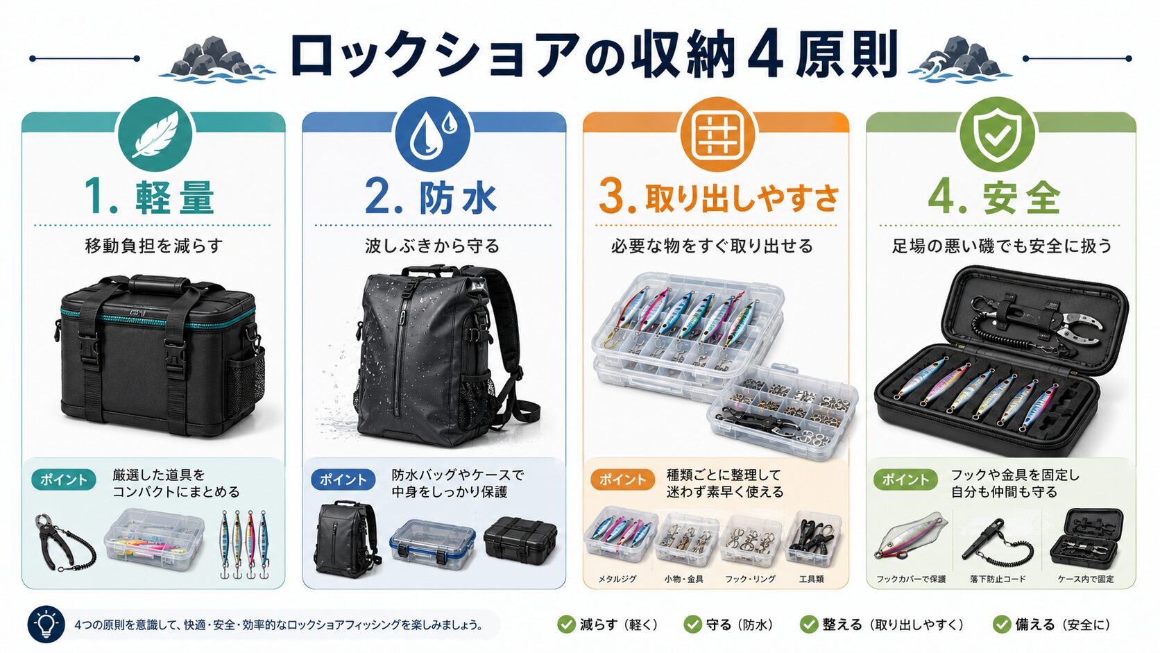 ロックショア収納の4原則