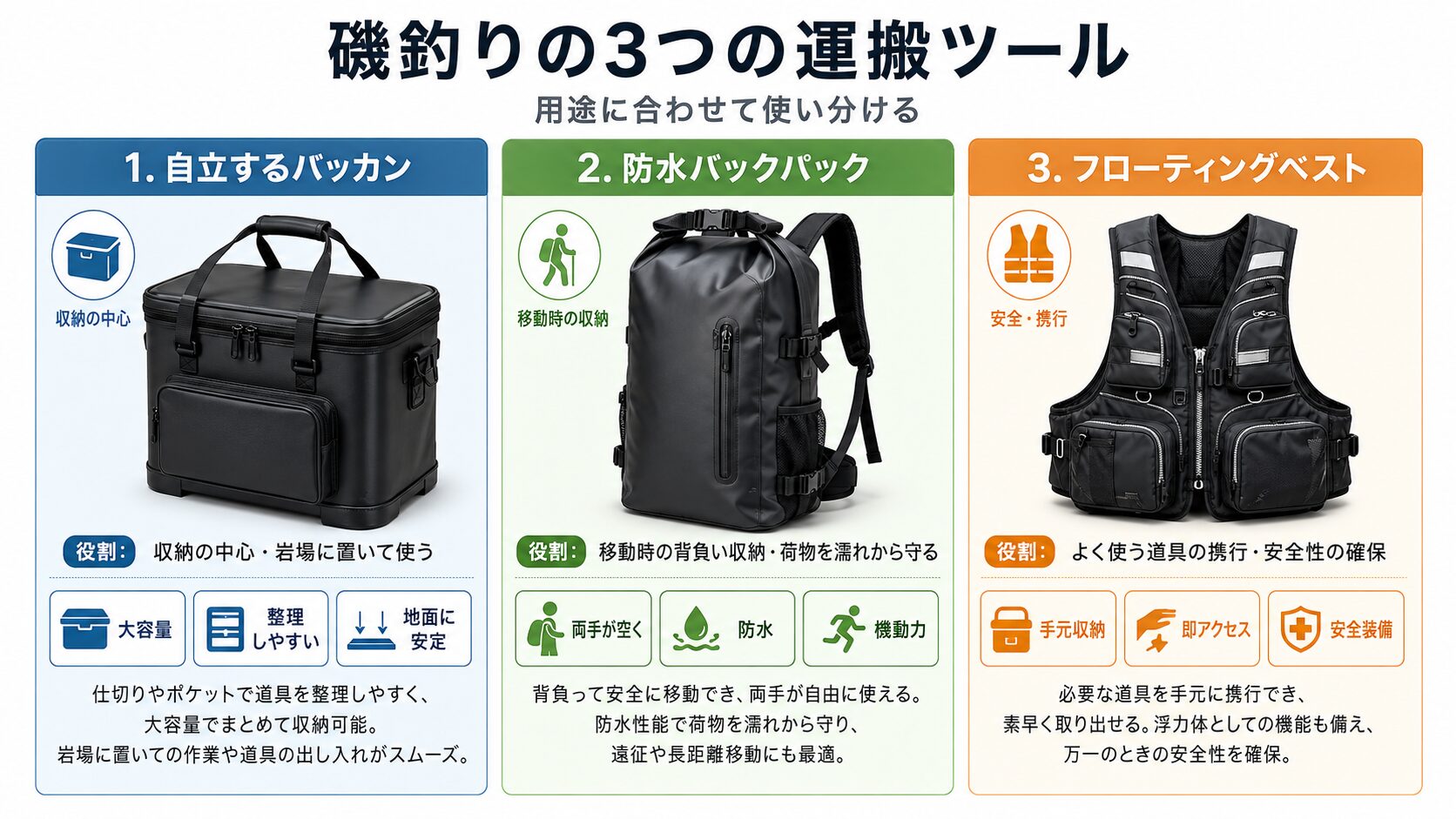 持ち運びの軸