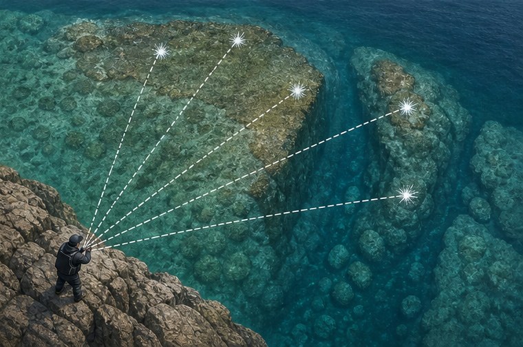 五投で海中地図を作るを順番に確認する実践図解